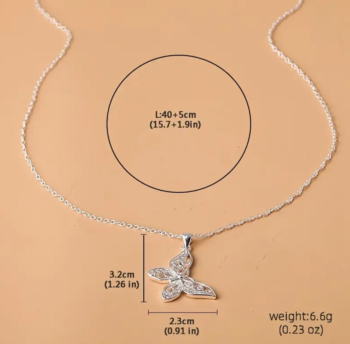 Hollow Butterfly Pendant