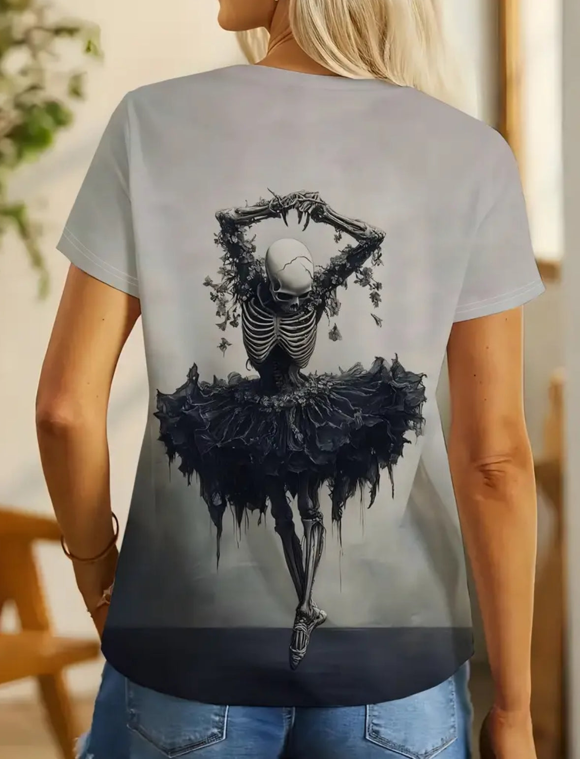 Gothic Skeleton Ballerina T-shirt