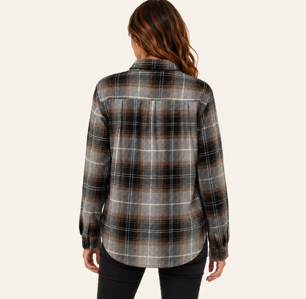 Long Sleeve Plaid Button Down Shirt