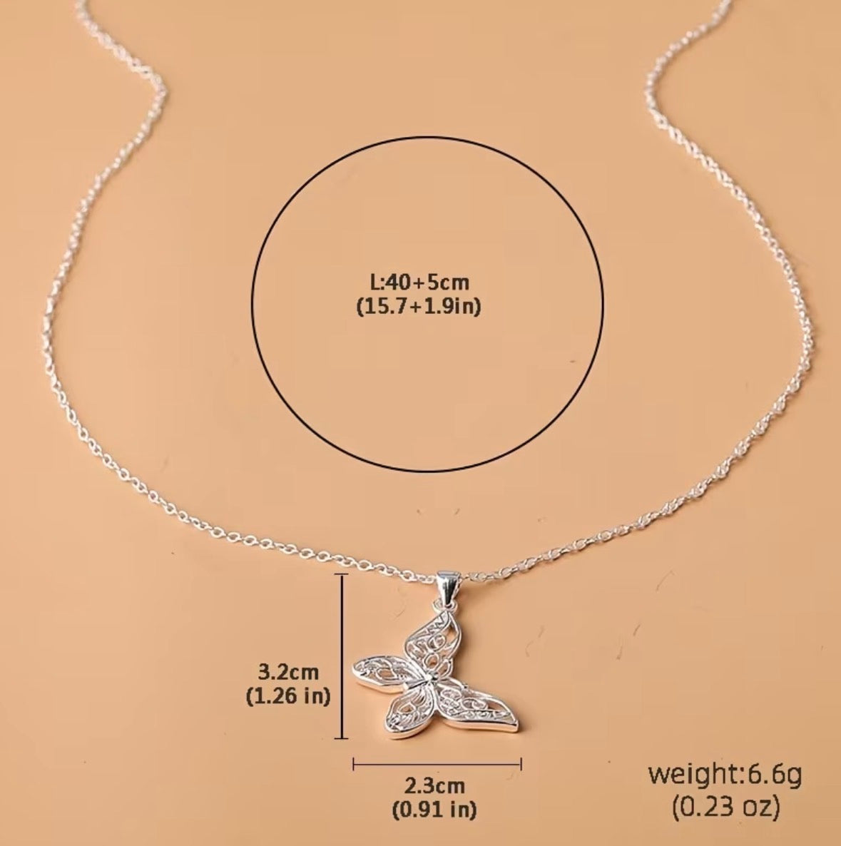 Hollow Butterfly Necklace