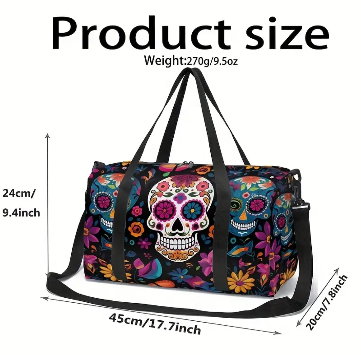 Sugar Skull Duffel Bag