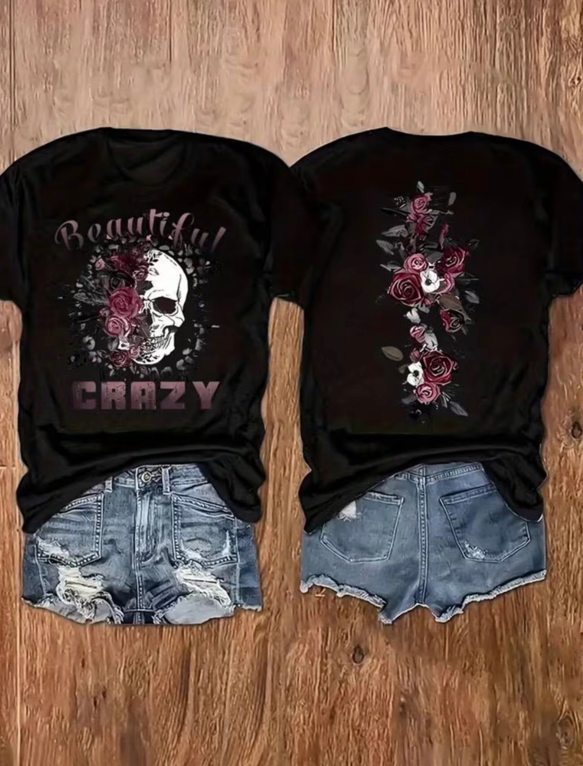 Short Sleeve Graphic T-shirt “Beautiful Crazy”