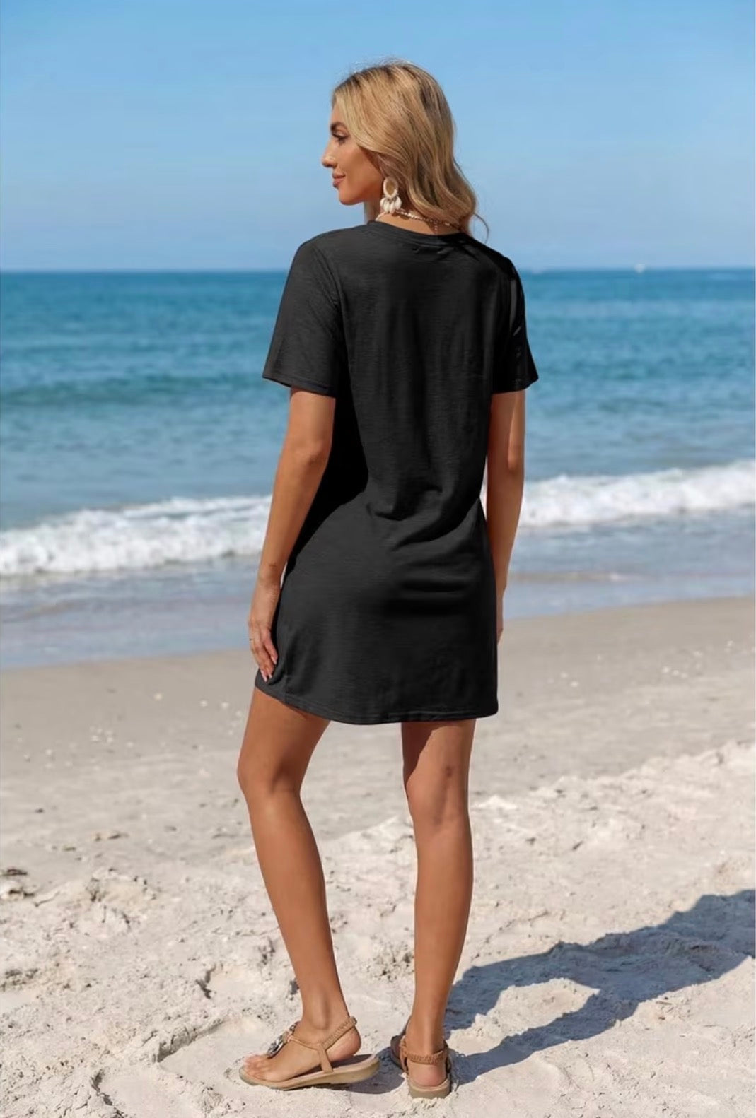 Short Sleeve V-neck Summer Dress
