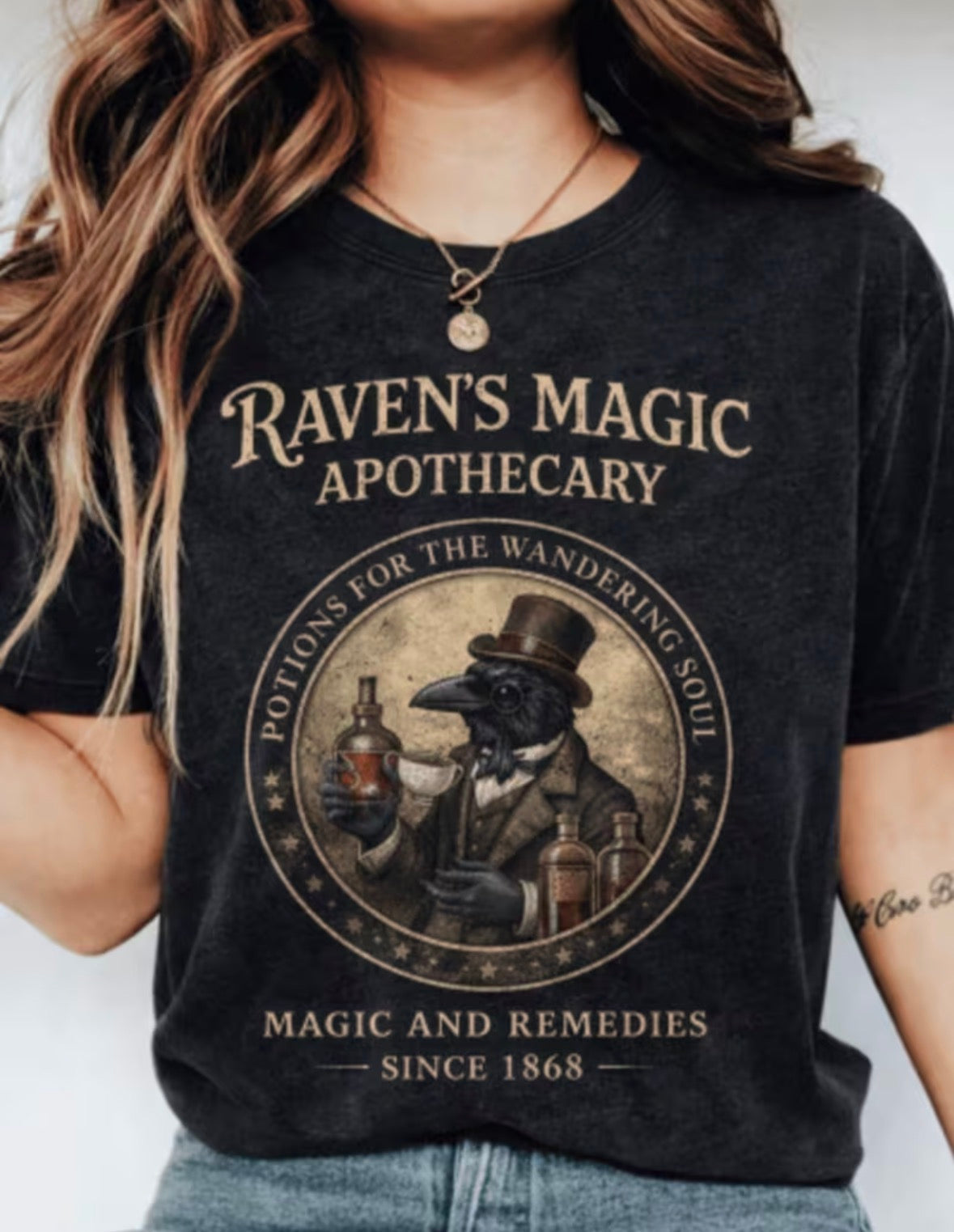 Short Sleeve Graphic T-shirt “Raven’s Magic Apothecary”