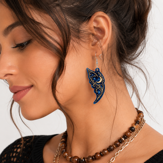 Celestial Star Wing Dangle Earrings