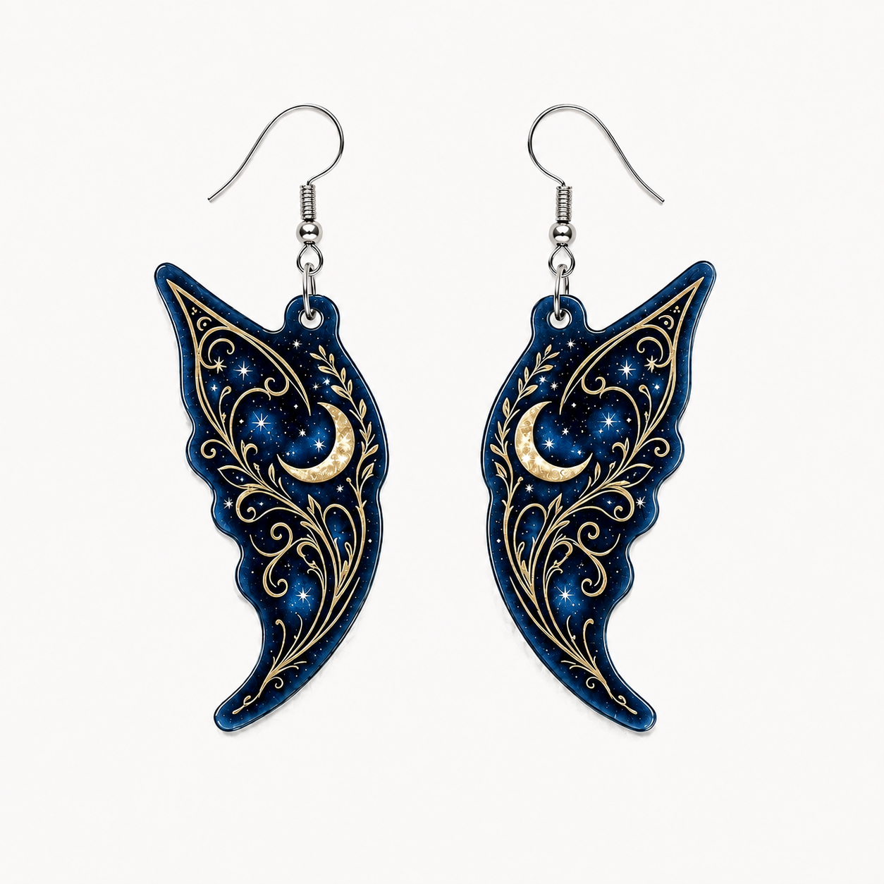 Celestial Star Wing Dangle Earrings