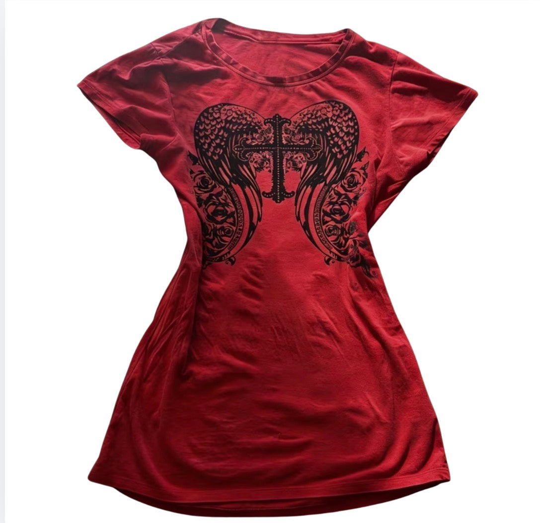 Graphic T-shirt - Cross and Wings