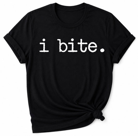 Plus Size Graphic T-shirt “I Bite.”