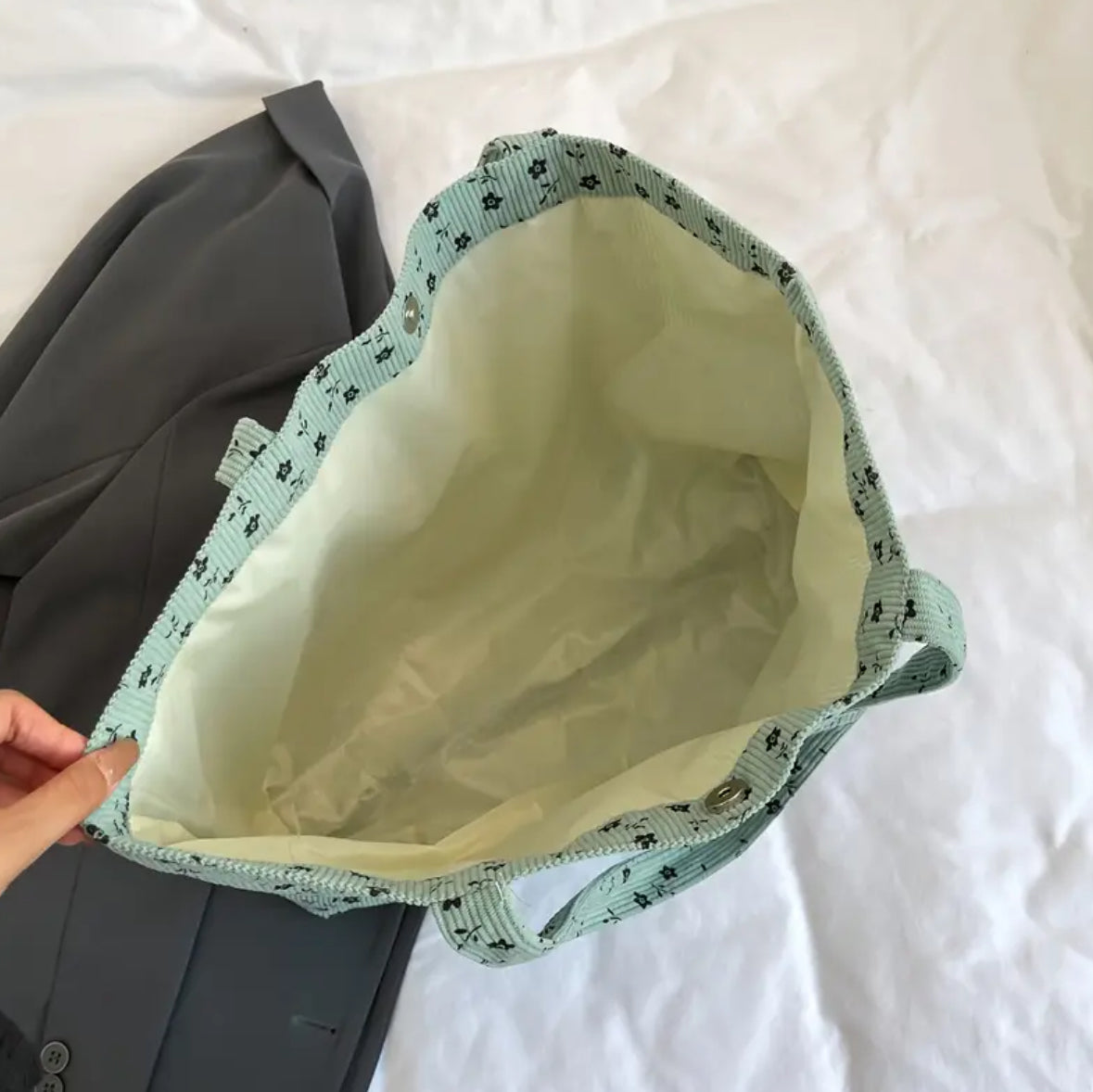 Fabric Tote Bag with Fixed Straps