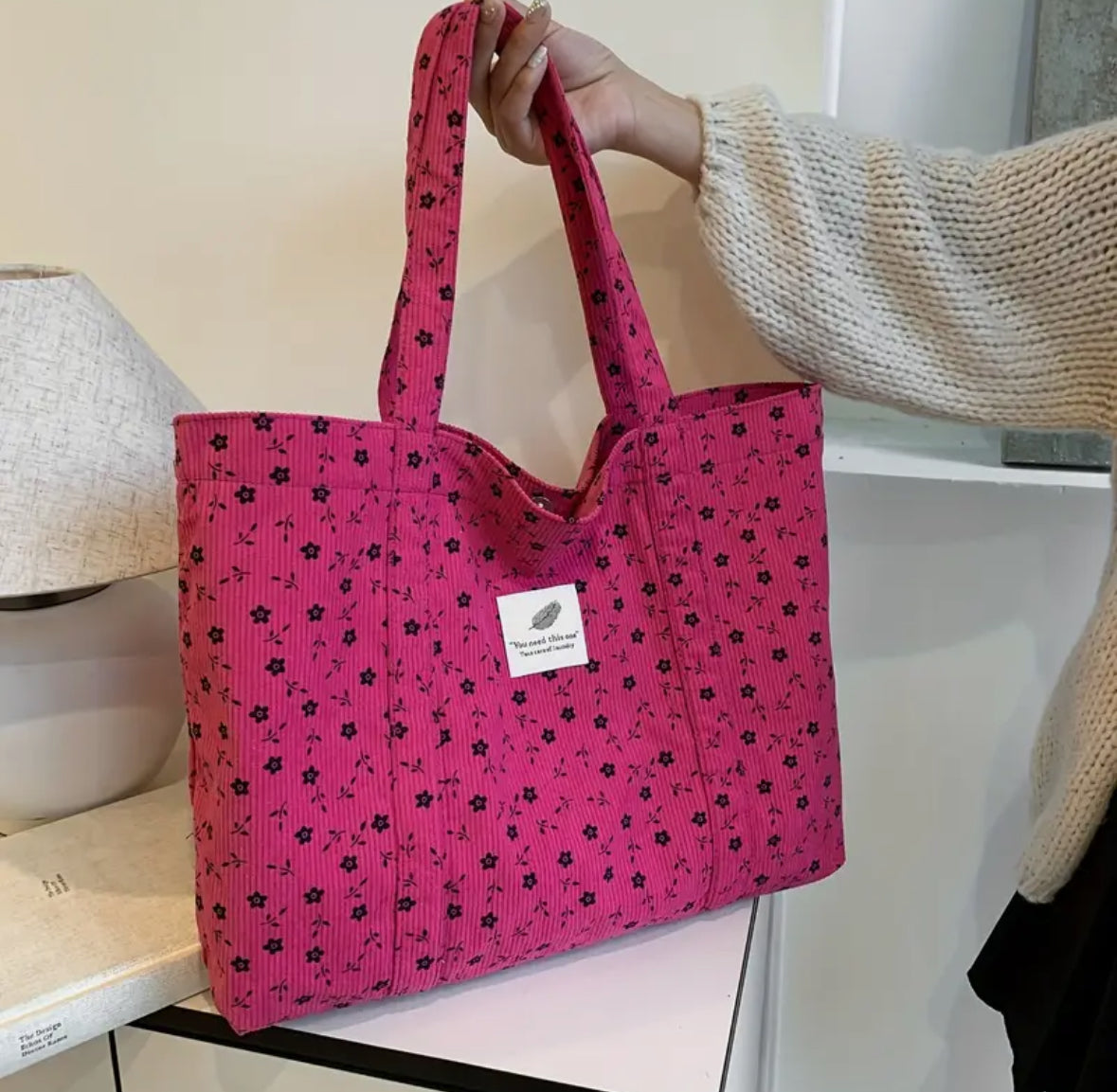 Fabric Tote Bag with Fixed Straps