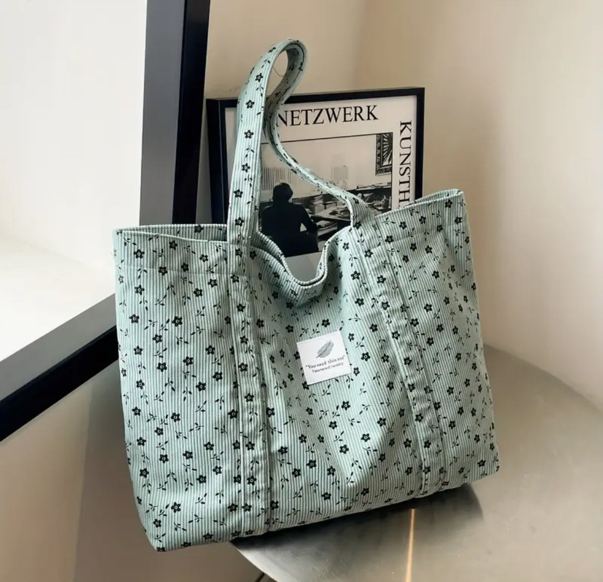 Fabric Tote Bag with Fixed Straps