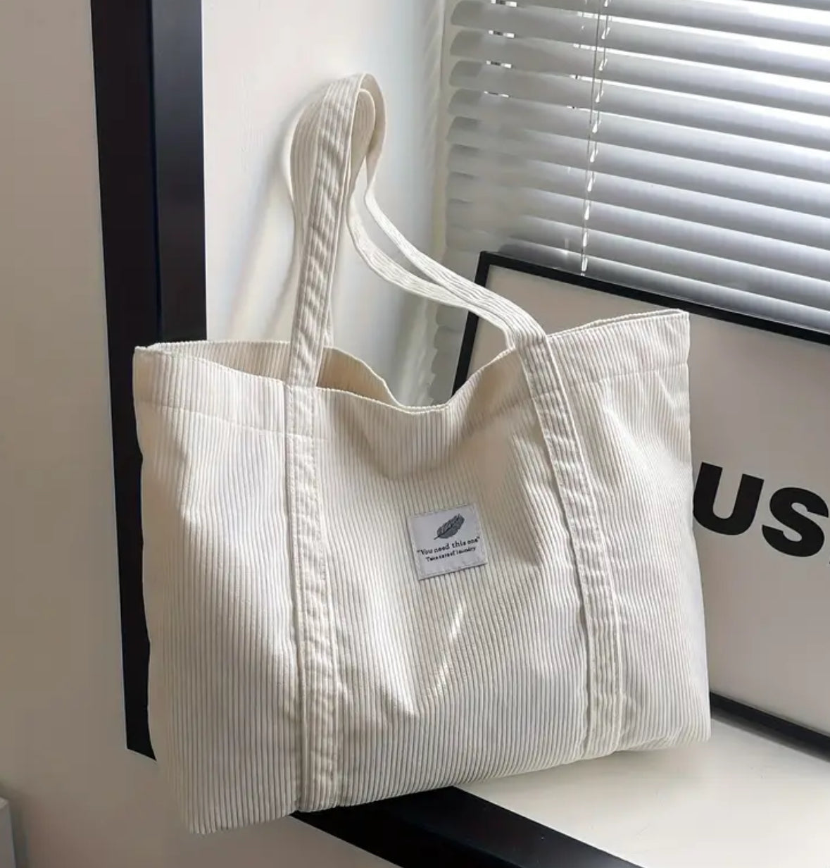 Fabric Tote Bag with Fixed Straps