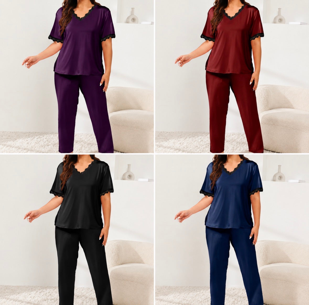 Plus Size 2-piece Pajama Set