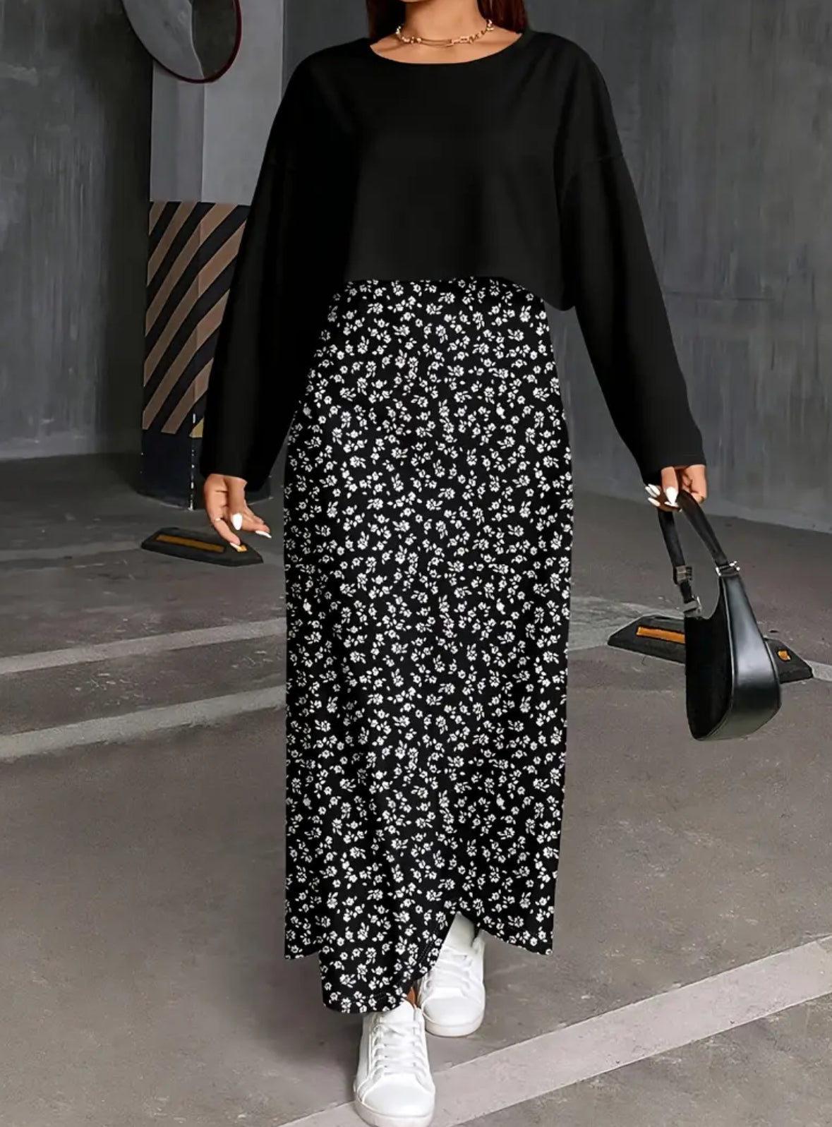 Plus Size 2-piece Long Length Dress Set