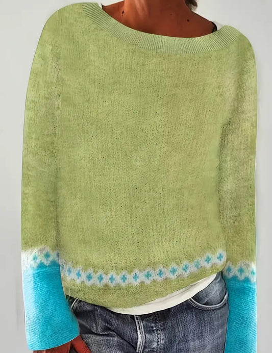 Long Sleeve Crew Neck Pullover Sweater