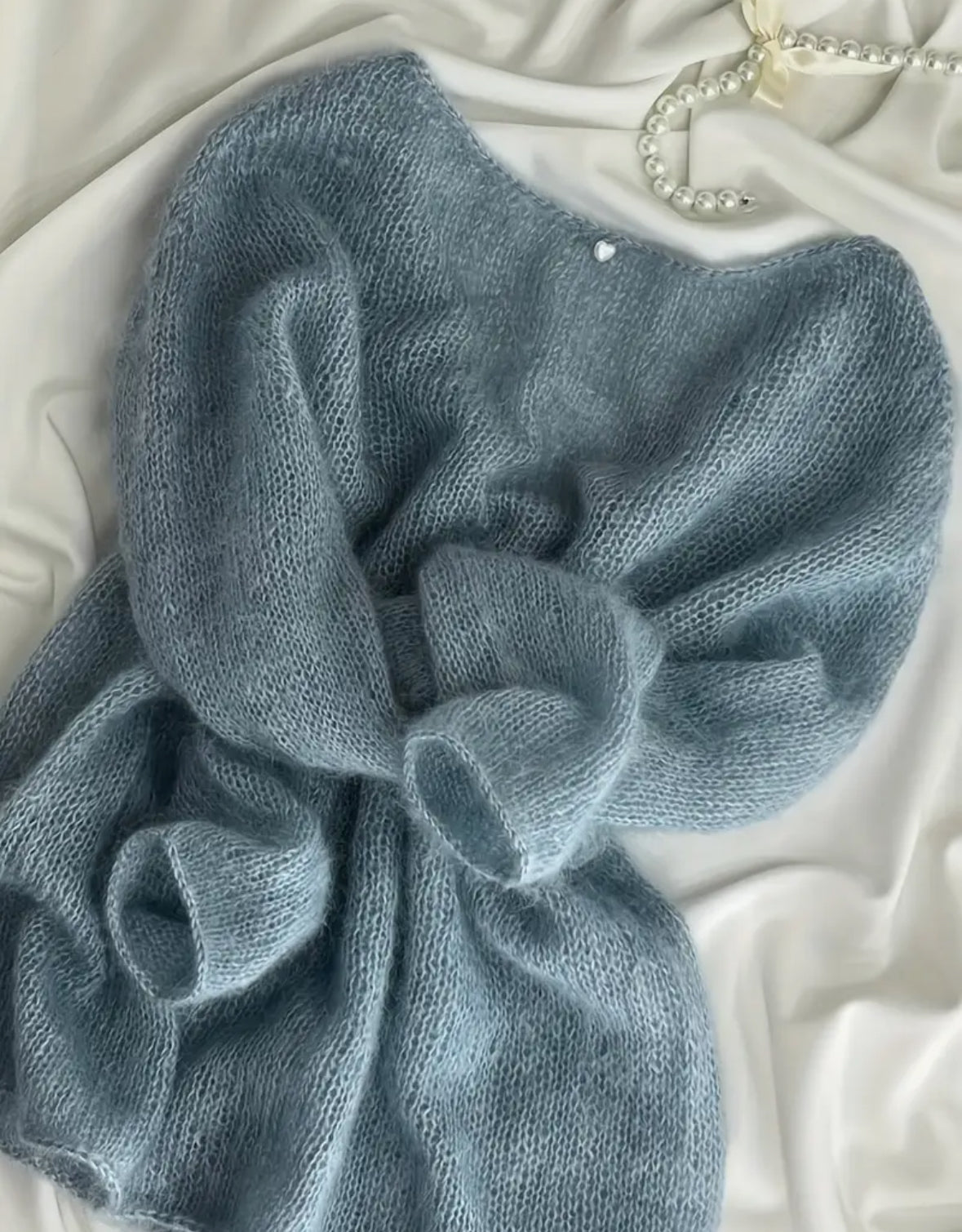 Long Sleeve Mohair Pullover Sweater
