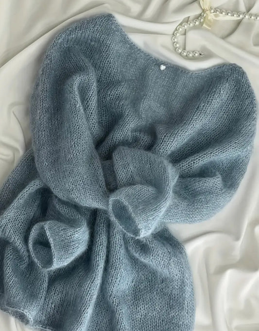 Long Sleeve Mohair Pullover Sweater