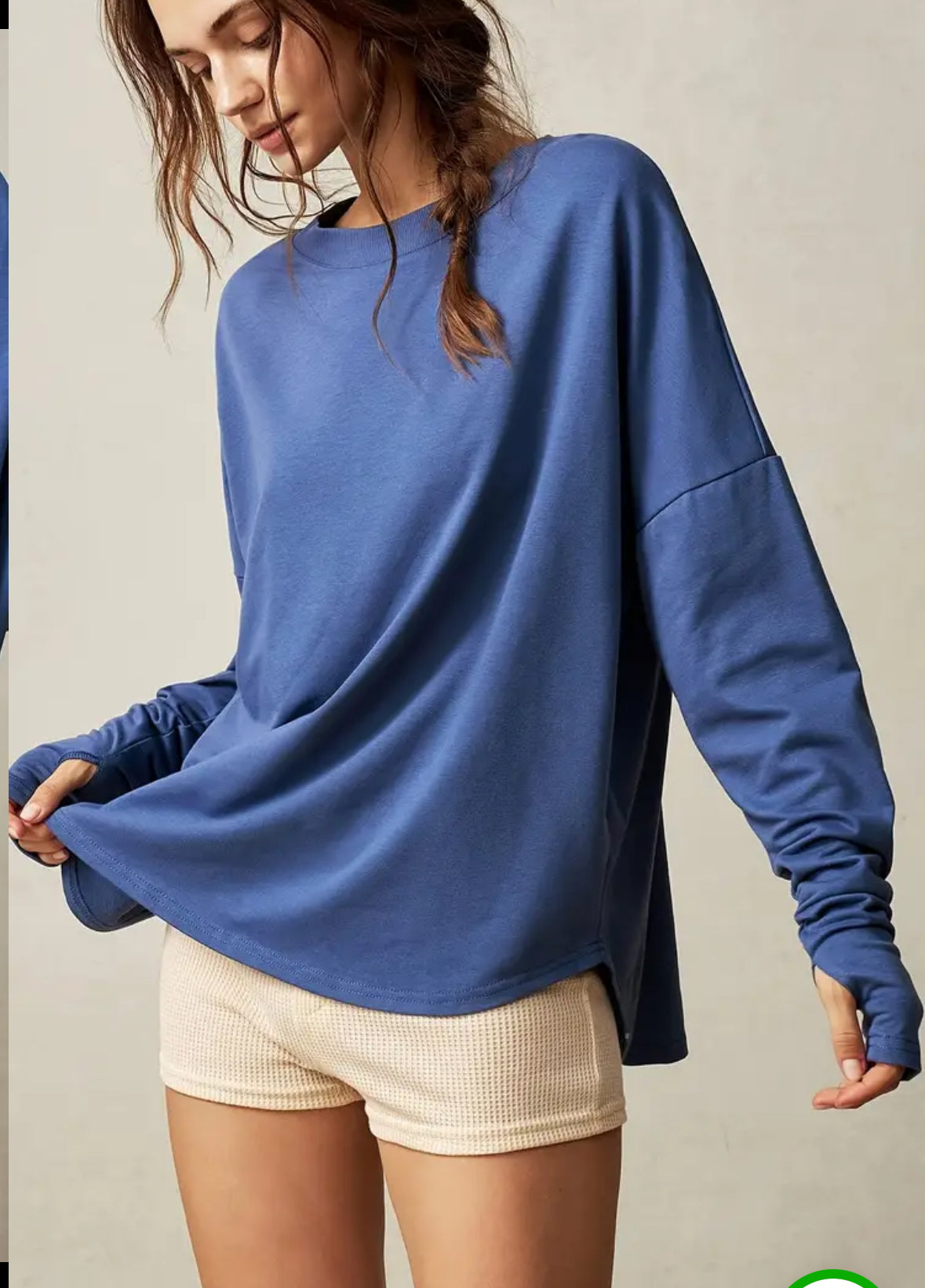 Loose Fit Long Sleeve Top with Hollow Out Back