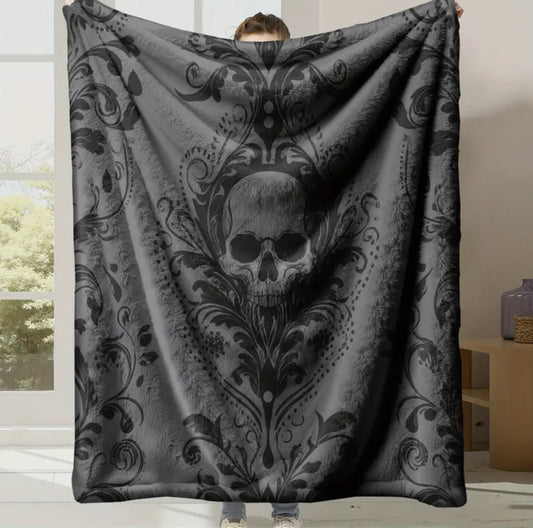 Lightweight Skull Throw Blanket