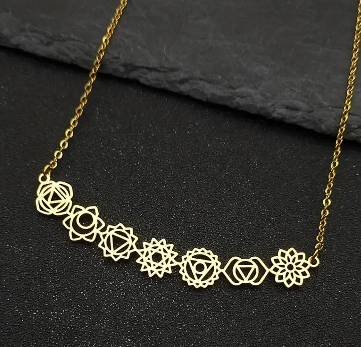 Horizontal 7-Chakra Necklace