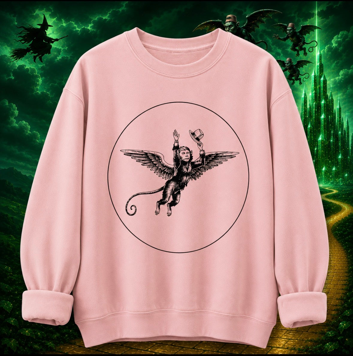 Graphic Sweatshirt “THE FLYING MONKEY Delivery Service Est 1900 “
