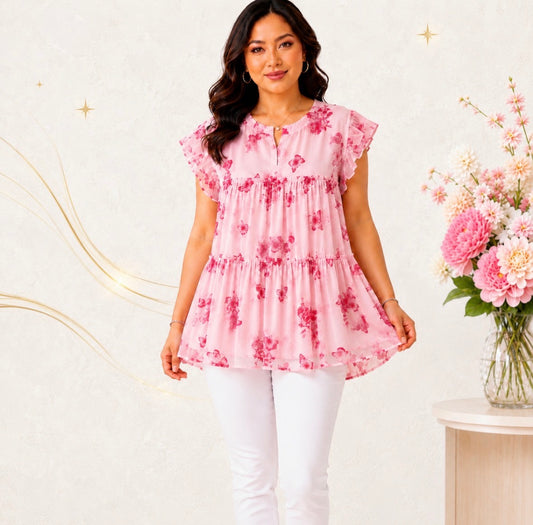 Chinese Butterfly Printed Top