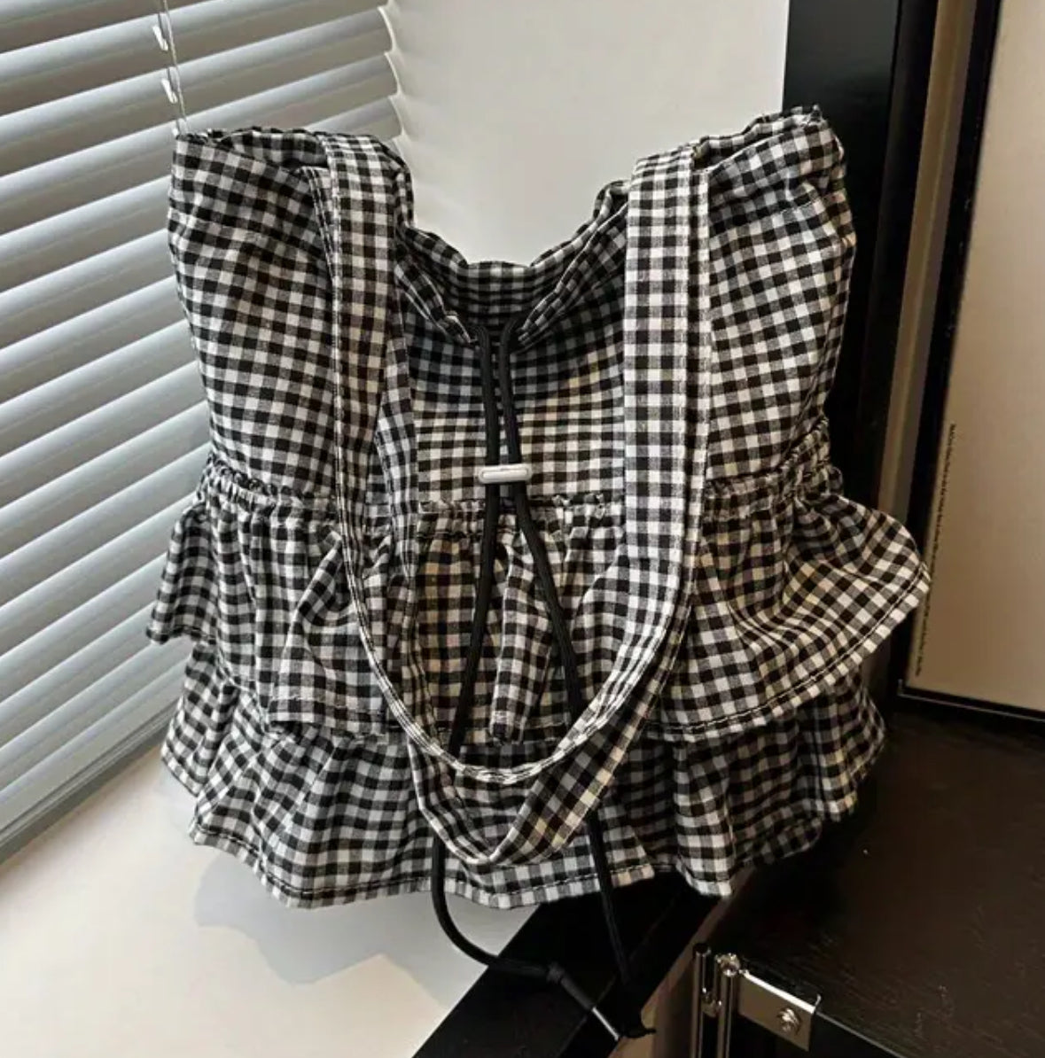 Large Checkered Totebag