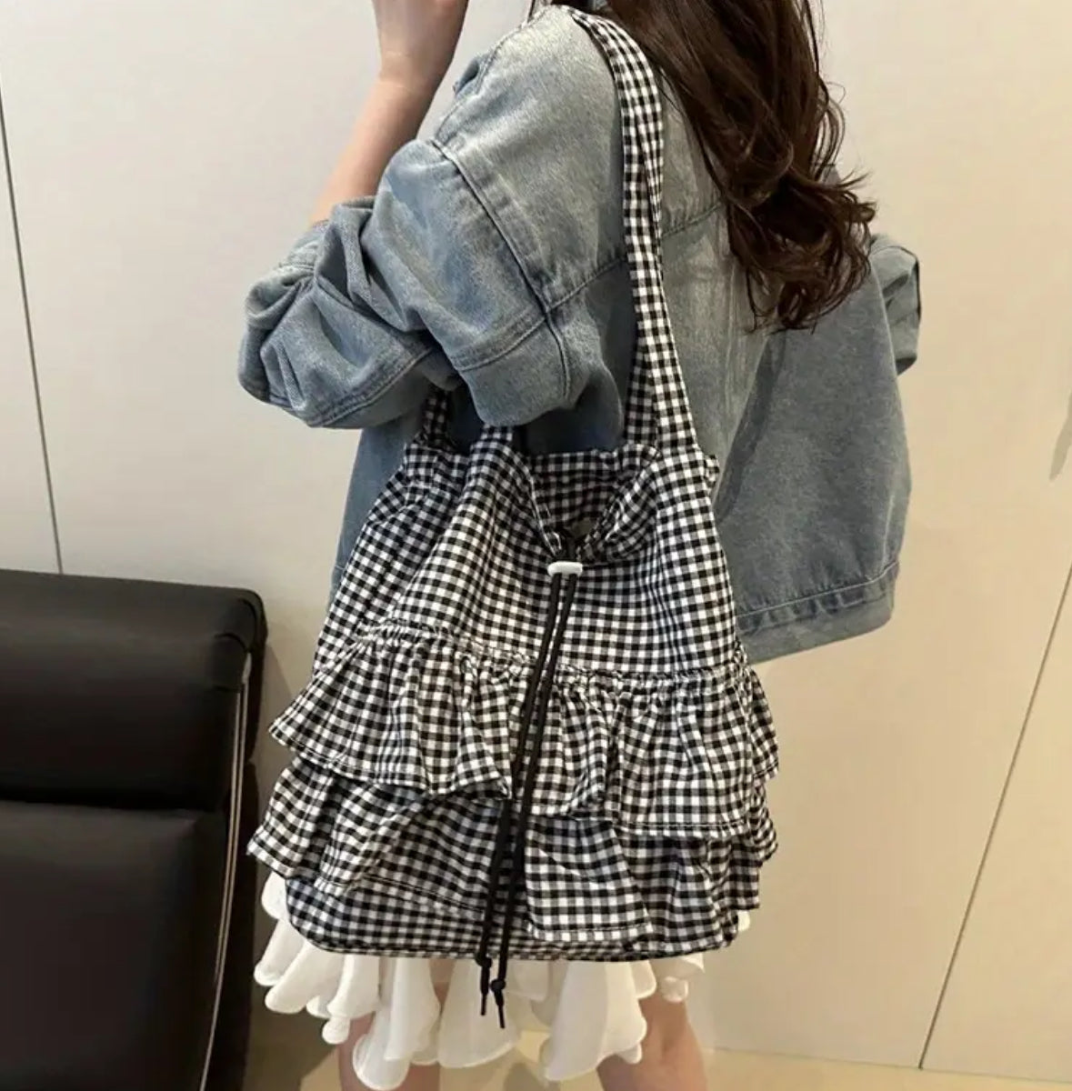 Large Checkered Totebag
