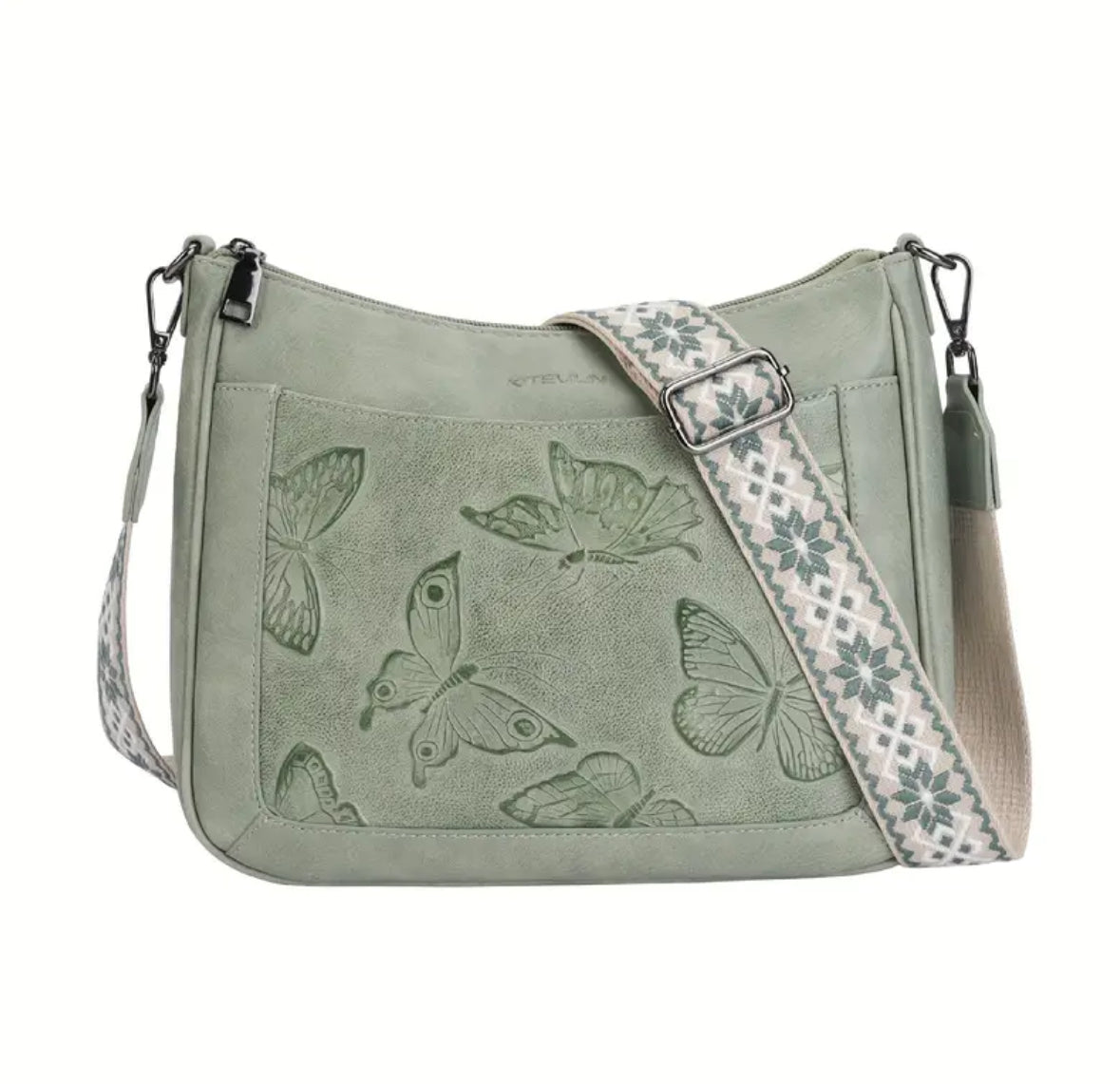 Faux Leather Handbag with adjustable and removable strap