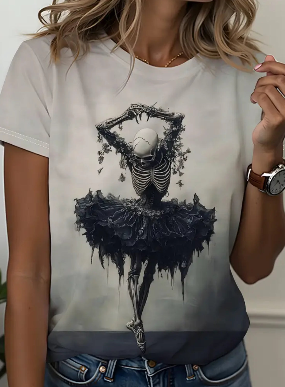 Gothic Skeleton Ballerina T-shirt