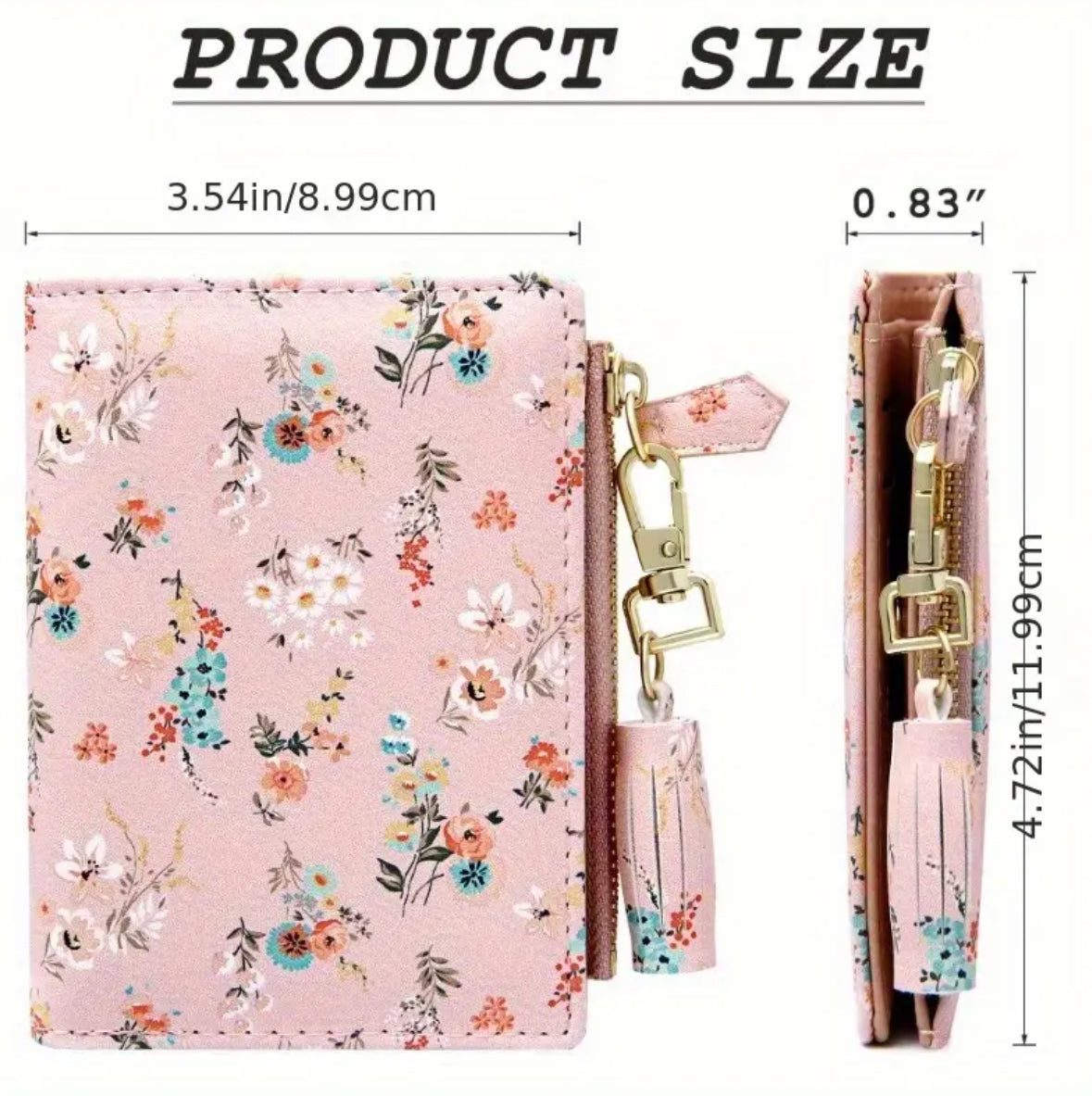 Slim Bifold Zipper Wallet