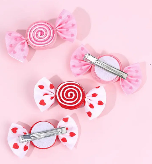 4-piece Candy Shaped Hair Clips