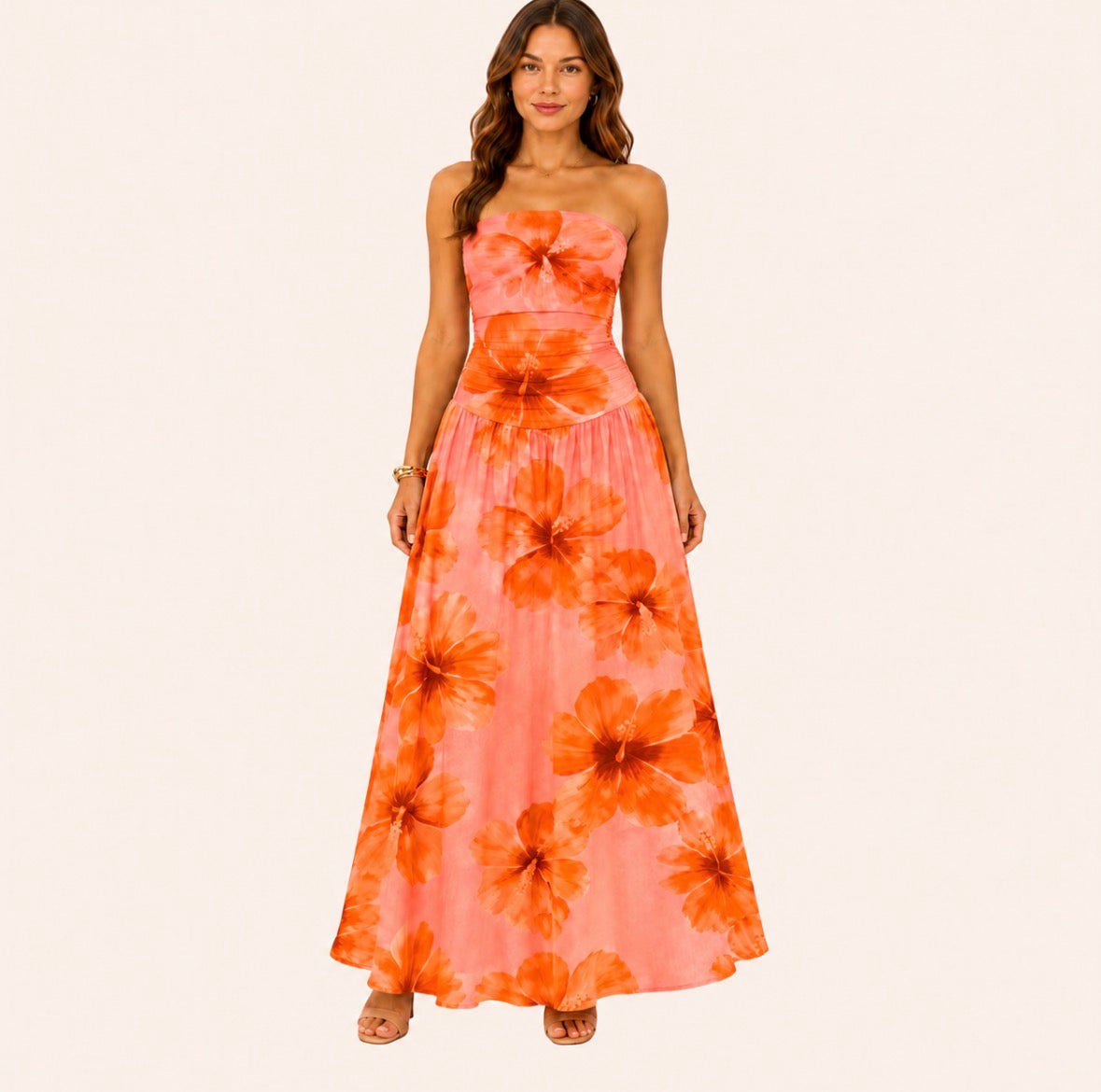 Floral Print Long Summer Dress