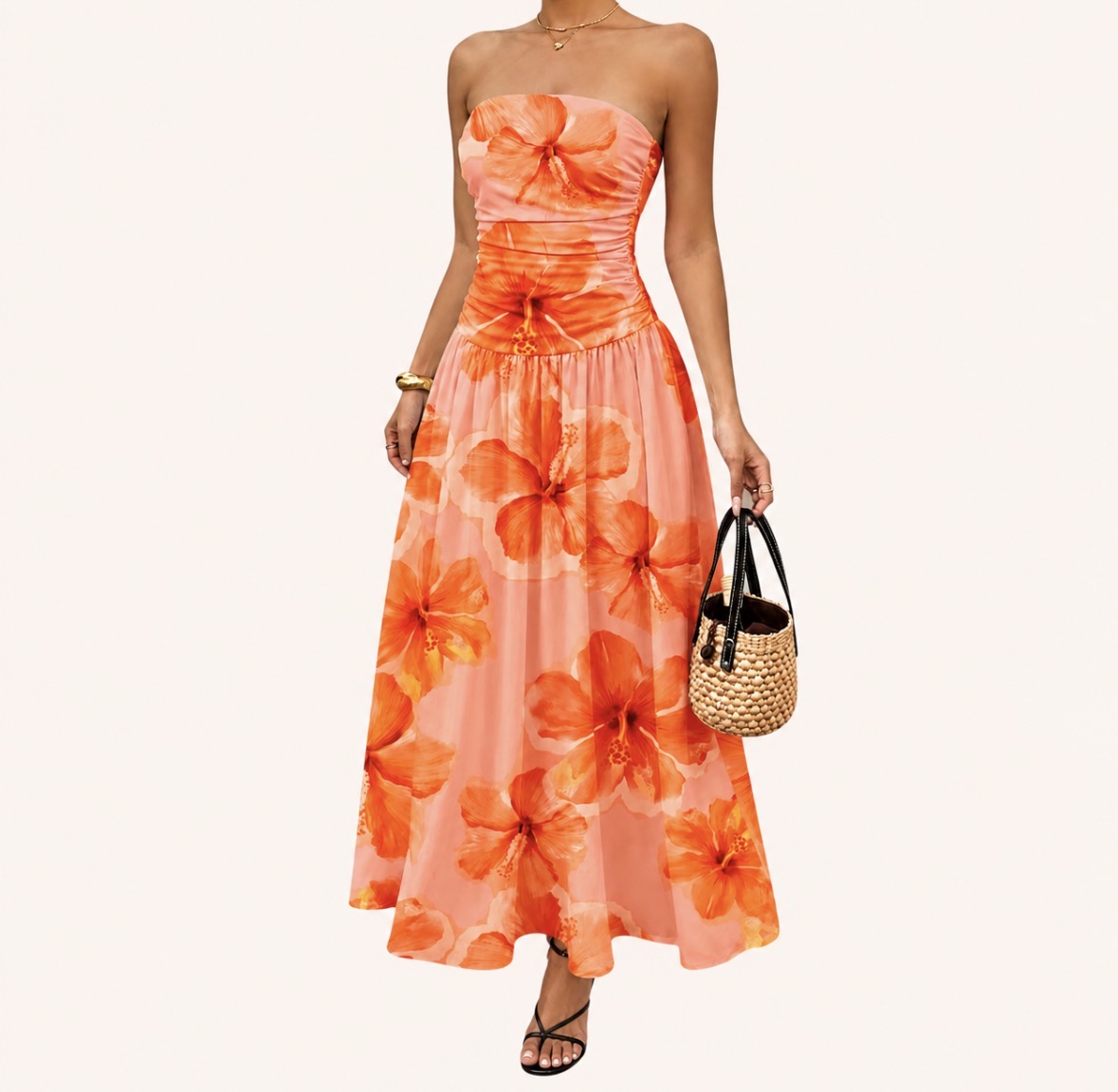 Floral Print Long Summer Dress