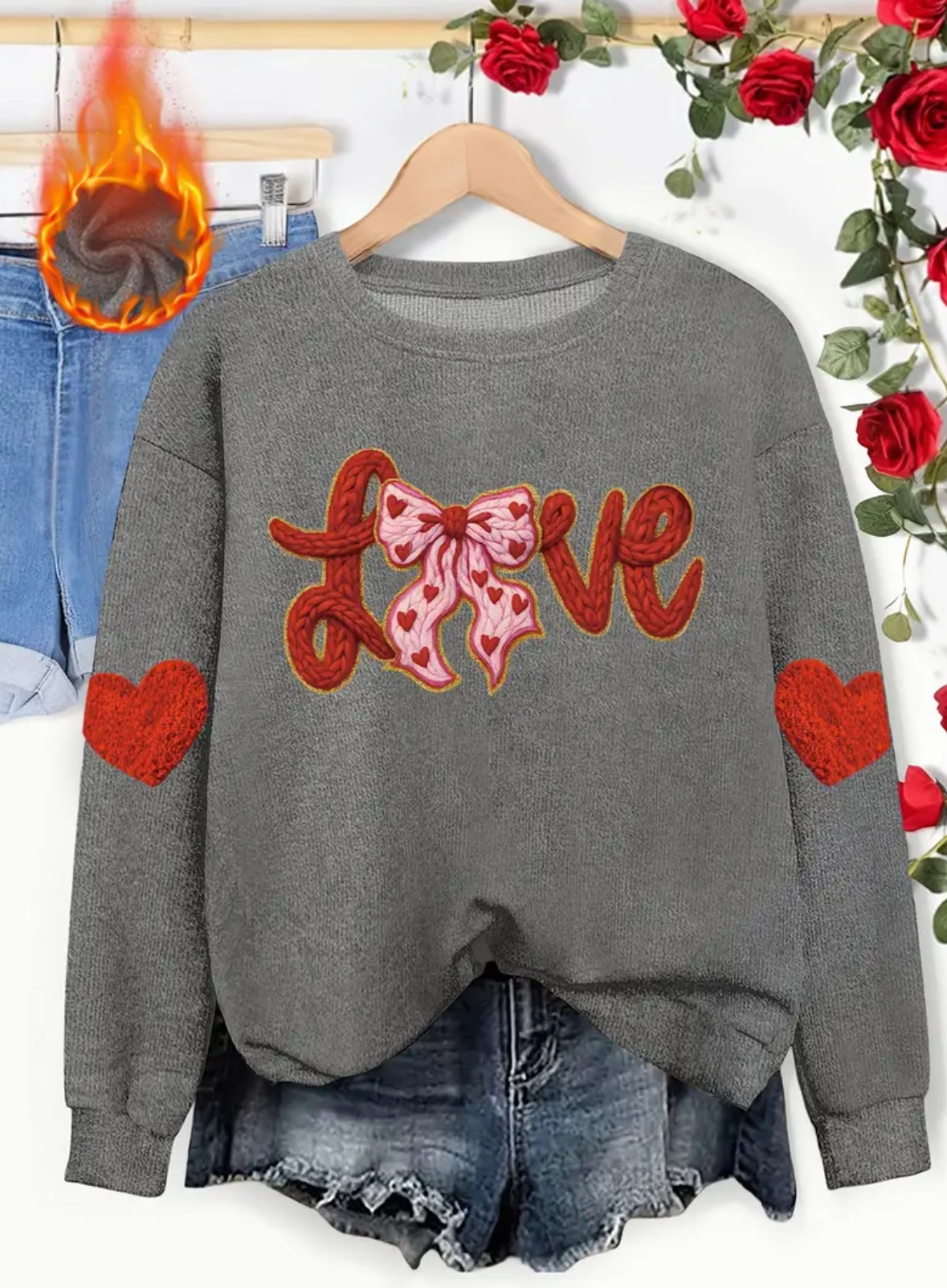Long Sleeve “LOVE” Crew Neck Sweatshirt