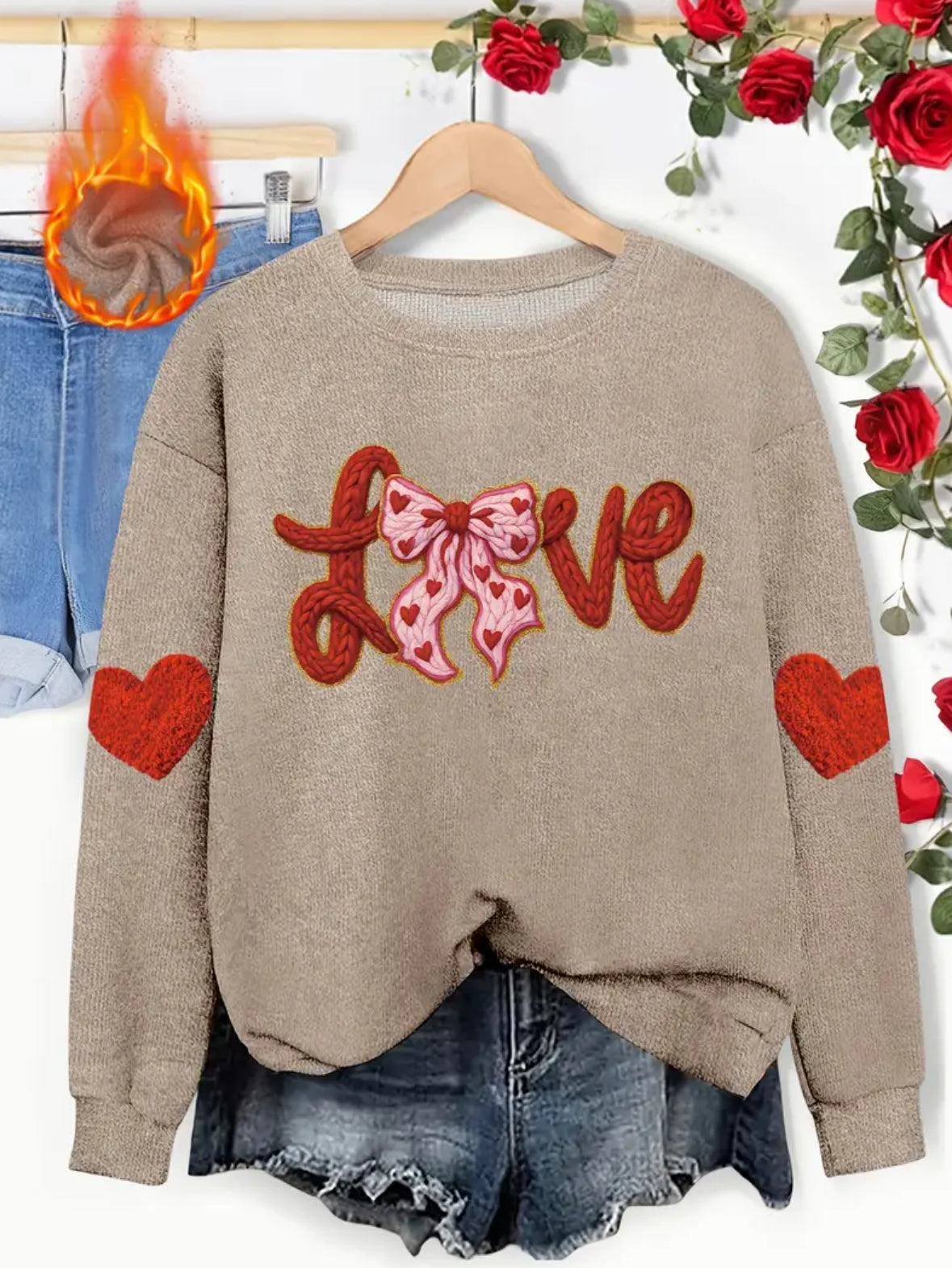 Long Sleeve “LOVE” Crew Neck Sweatshirt