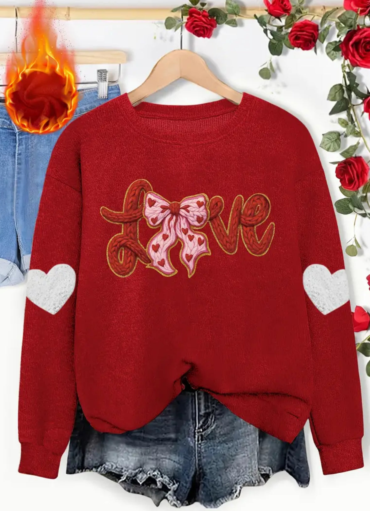 Long Sleeve “LOVE” Crew Neck Sweatshirt