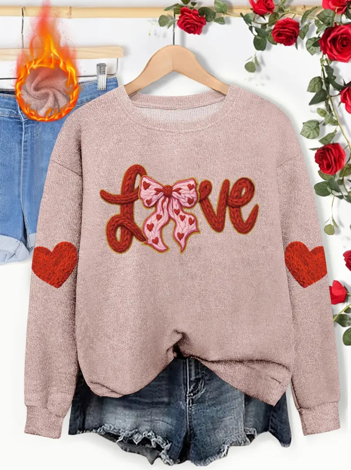 Long Sleeve “LOVE” Crew Neck Sweatshirt
