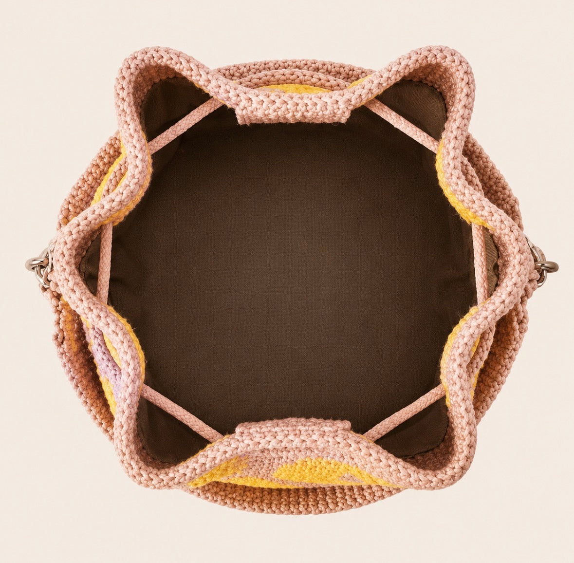 Boho Flower Crochet Bucket Bag