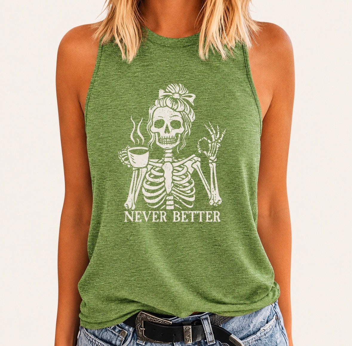 Graphic Tank Top “NEVER BETTER”