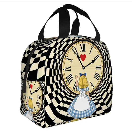 Alice in Wonderland with Clock Totebag