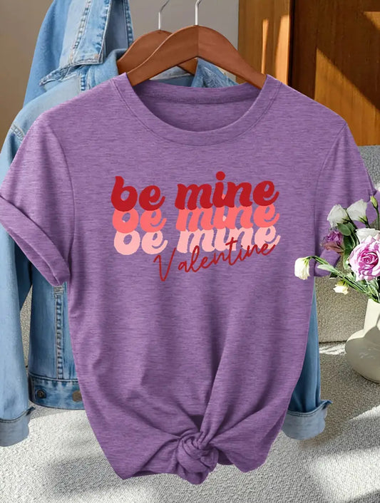 Short Sleeve Graphic T-shirt “Be Mine Valentine”