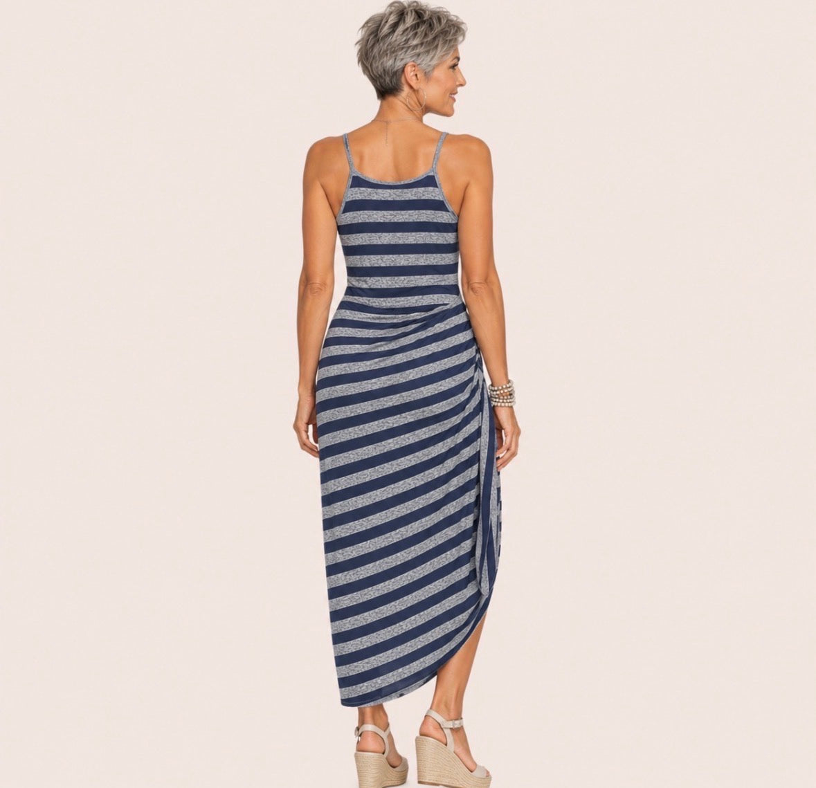 Plus Size Striped Body Con Dress