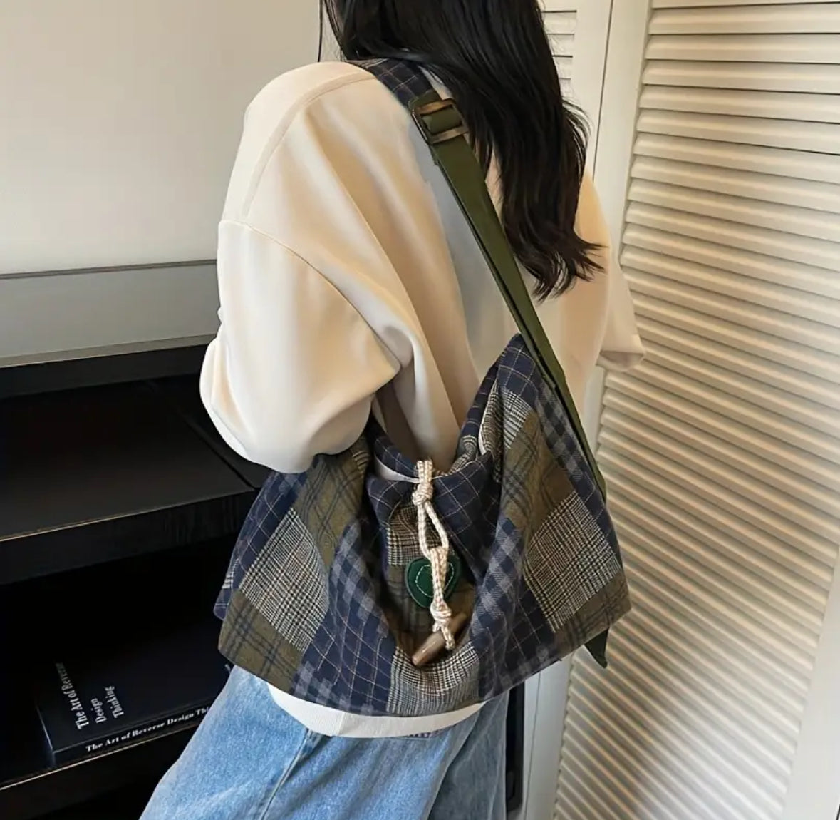 Plaid Large Capacity Handbag