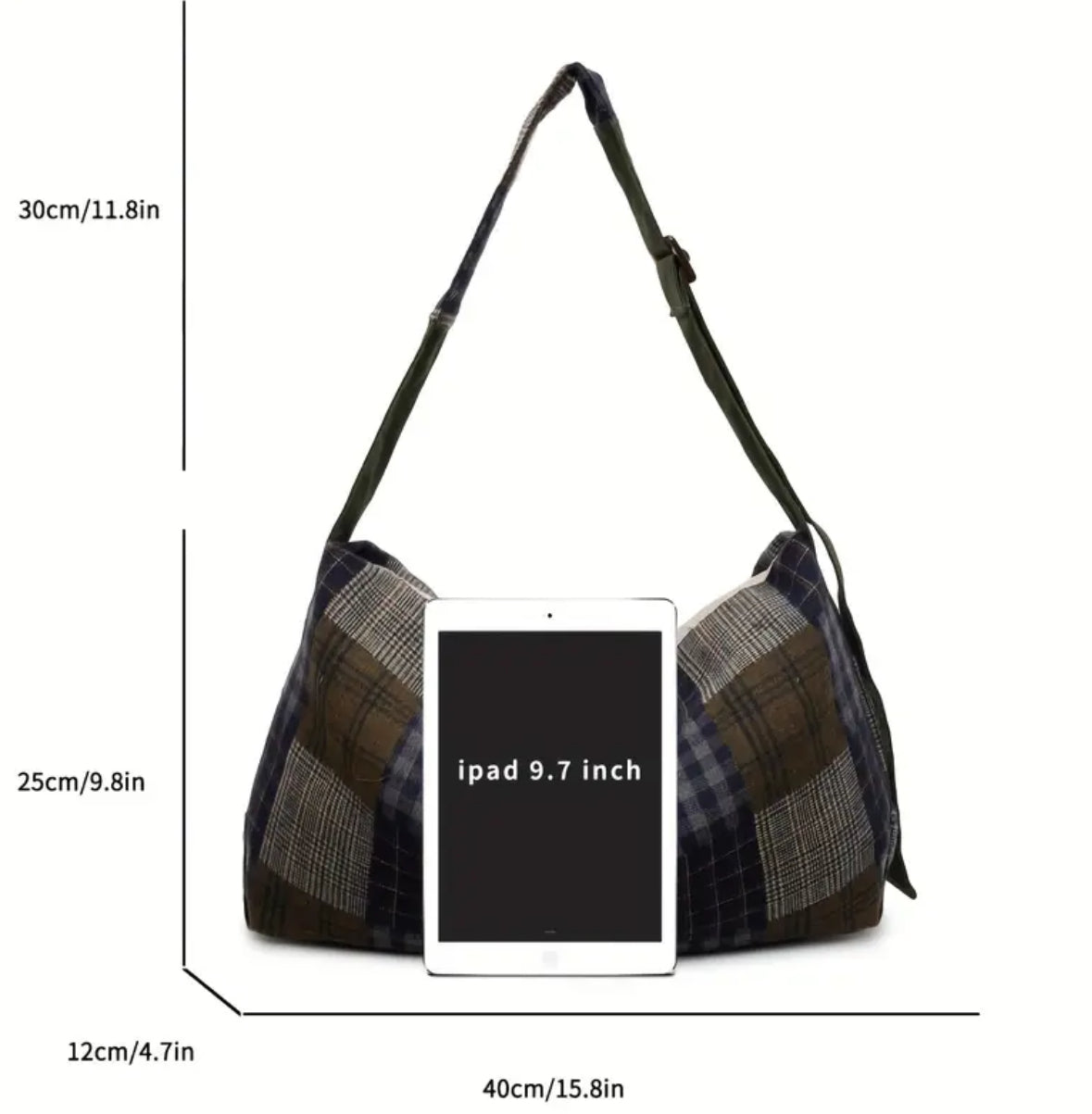 Plaid Large Capacity Handbag