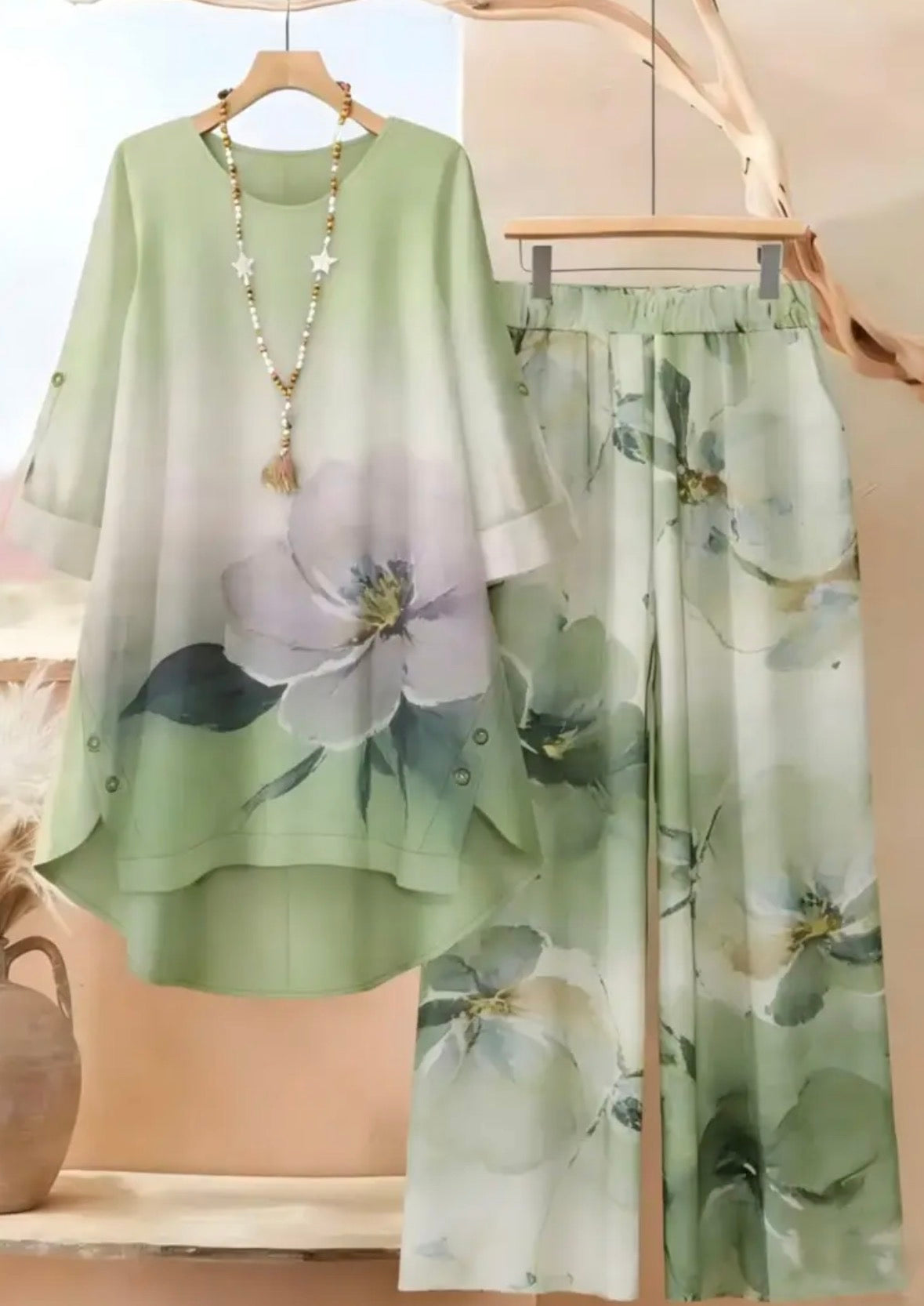 Plus Size 2-piece Asymmetrical Outfit
