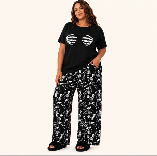 Plus Size 2-piece Skelton Loungewear Set