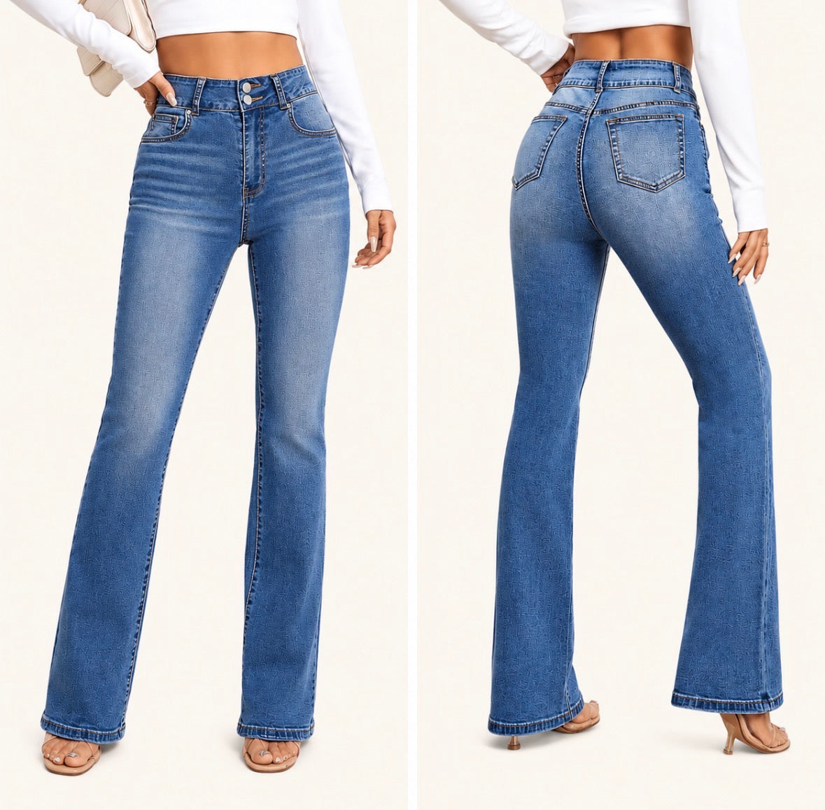 High Waist Bootcut Bell-Bottom Jeans