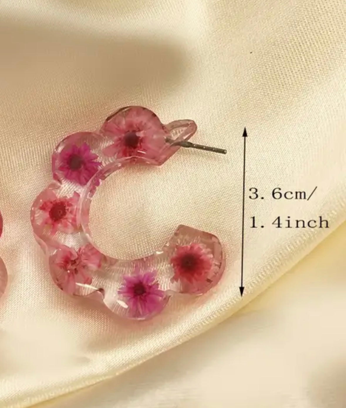 Bohemian Style Colorful Dried Flower Earrings