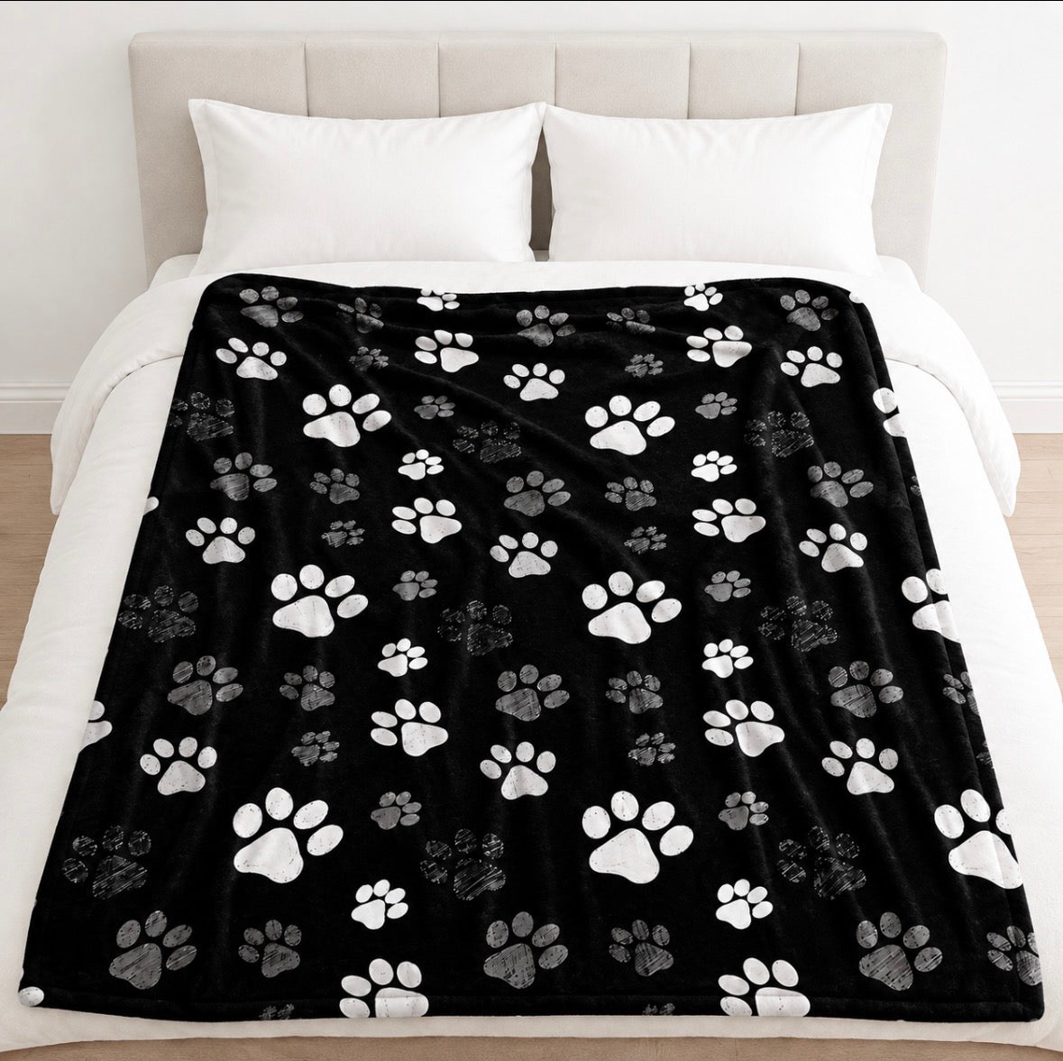 Dog Paw Prints Blanket